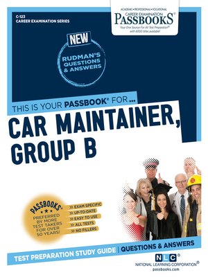 cover image of Car Maintainer, Group B